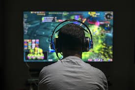A gamer with headphones