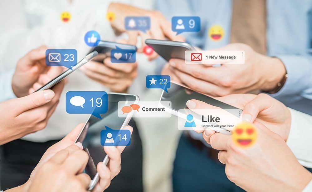 likes and comments on social media